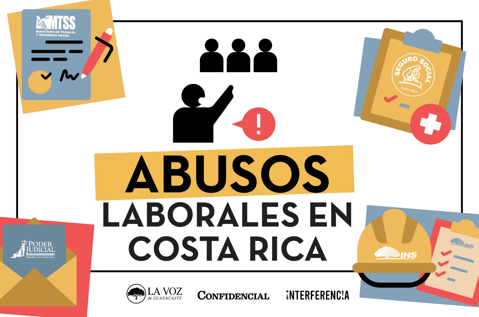 Ilustración de abusos laborales en Costa Rica